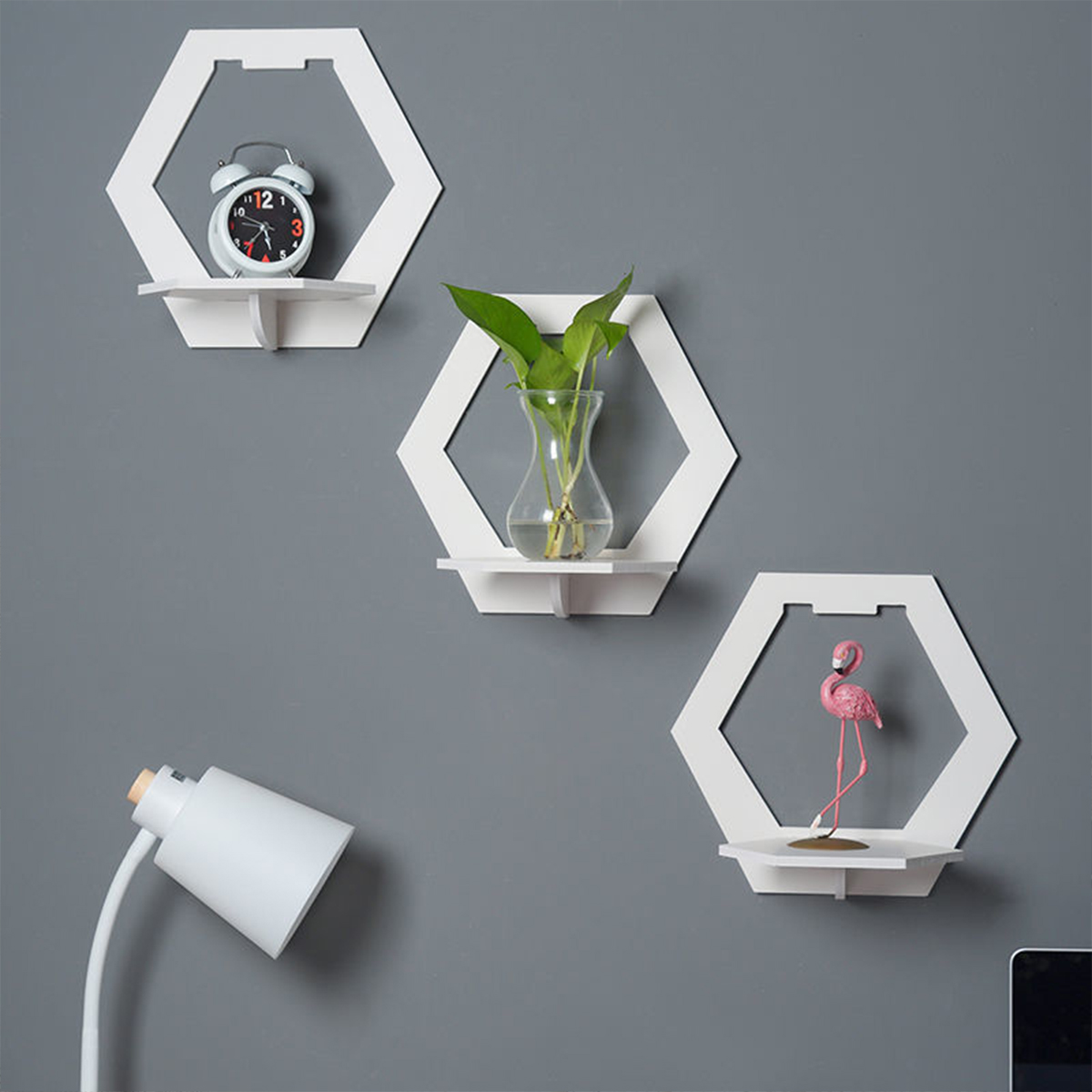 Home Bar Shelf - 3Pcs 벽 주최자 벽 선반 세트