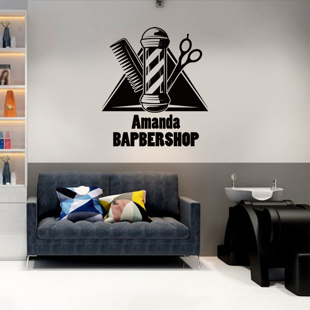 Home Barbershop - 1PC 핫세일 이발소 맞춤형 텍스트 벽