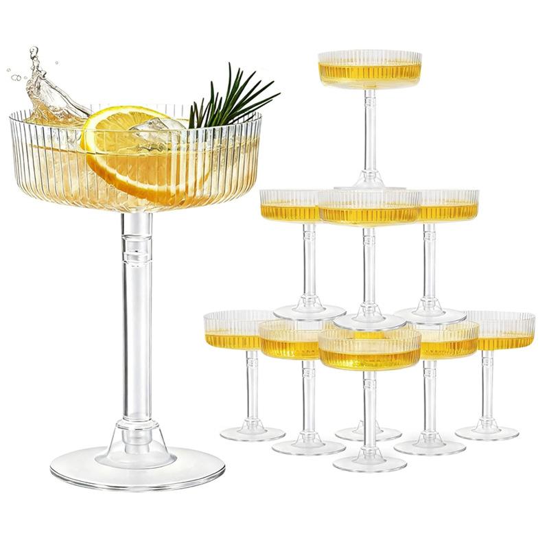 투명 플라스틱 마티니 디저트 컵 10개 웨딩 축하용 토 - Home Bar Supplies 리뷰 및 가격