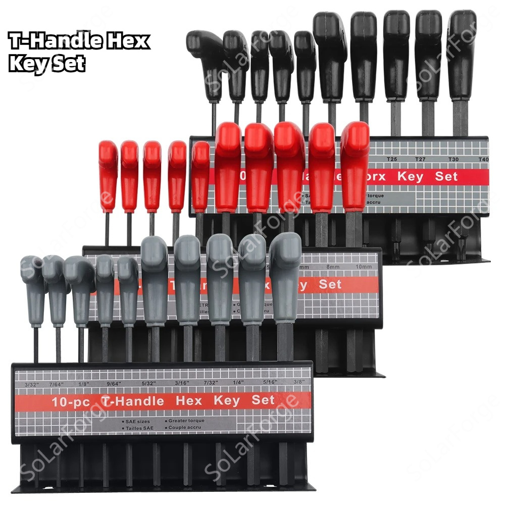 10개입 미터법 또는 인치 T-핸들 육각 키 알렌 렌치 - Home Bar Supplies 리뷰 및 가격