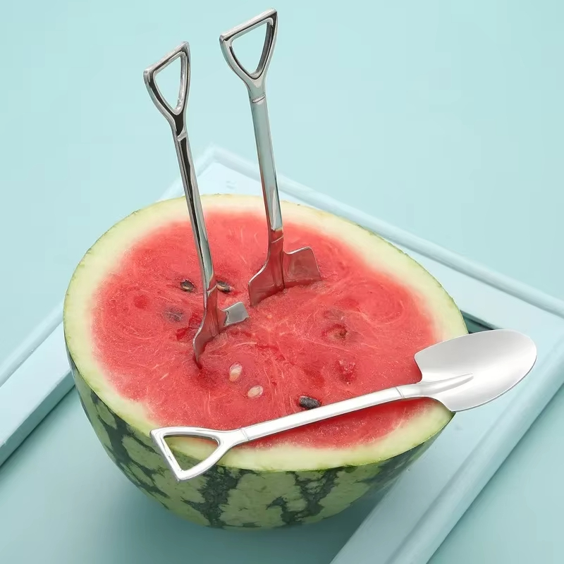 창의적인 스테인리스 스틸 수박 아이스크림 커피 스푼 사 - Ice Pick Pick 리뷰 및 가격